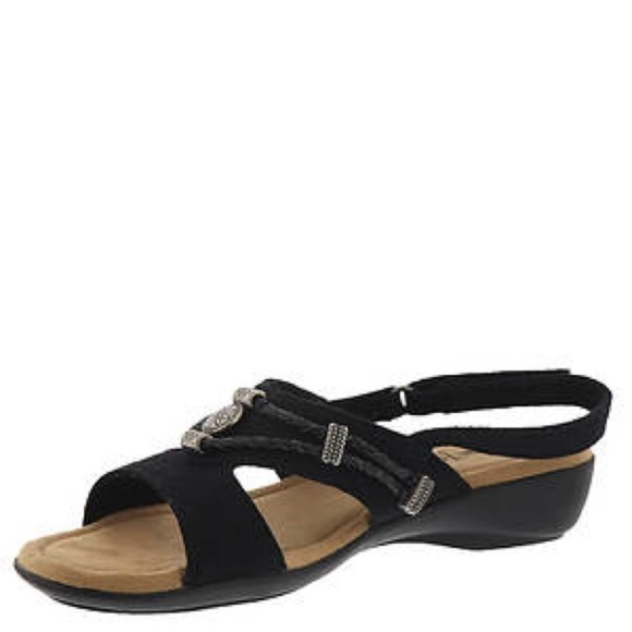 Minnetonka Silvie Slingback Sandals Black Size 10 - Picture 3 of 10